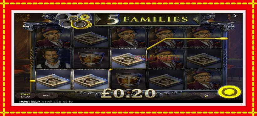 Slot machine 5 Families with access to free game online, picture 3