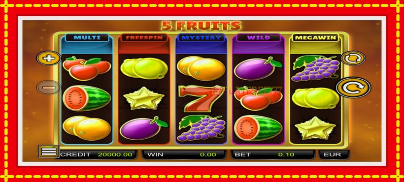 Slot machine 5 Fruits with access to free game online, picture 1