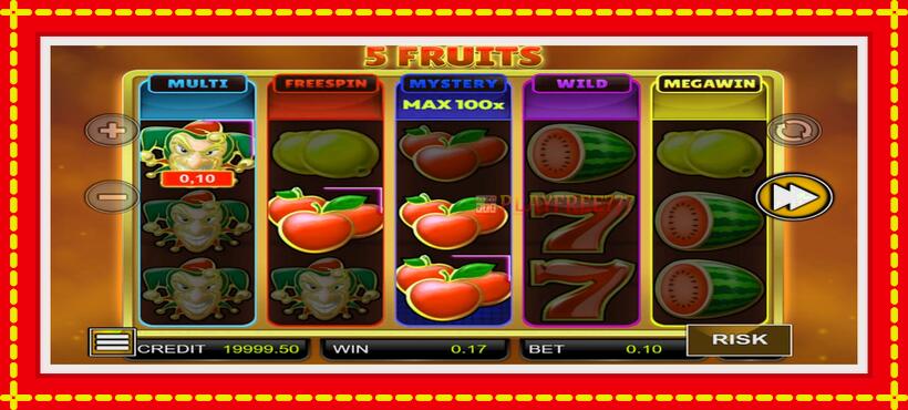 Slot machine 5 Fruits with access to free game online, picture 3