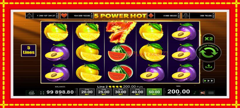 Slot machine 5 Power Hot with access to free game online, picture 5