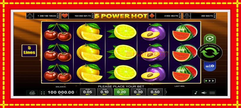 Slot machine 5 Power Hot with access to free game online, picture 6