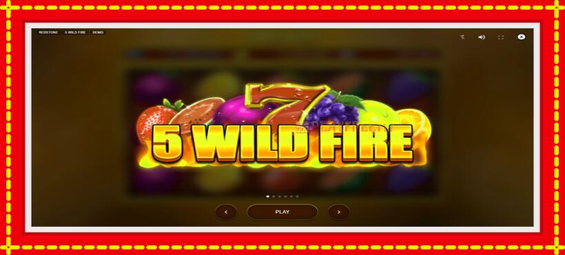 Slot machine 5 Wild Fire with access to free game online, picture 1