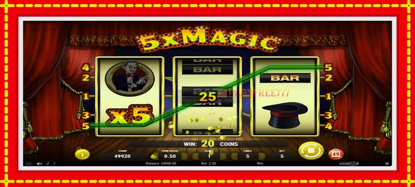 Slot machine 5x Magic with access to free game online, picture 2