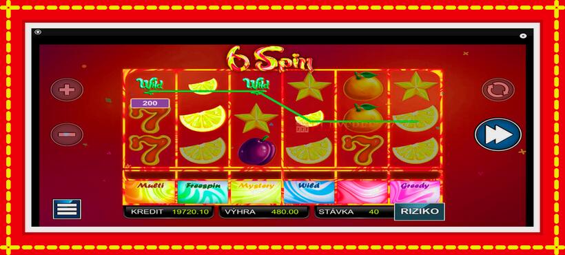 Slot machine 6 Spin with access to free game online, picture 5