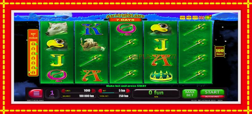 Slot machine 7 Days Anotherland with access to free game online, picture 2