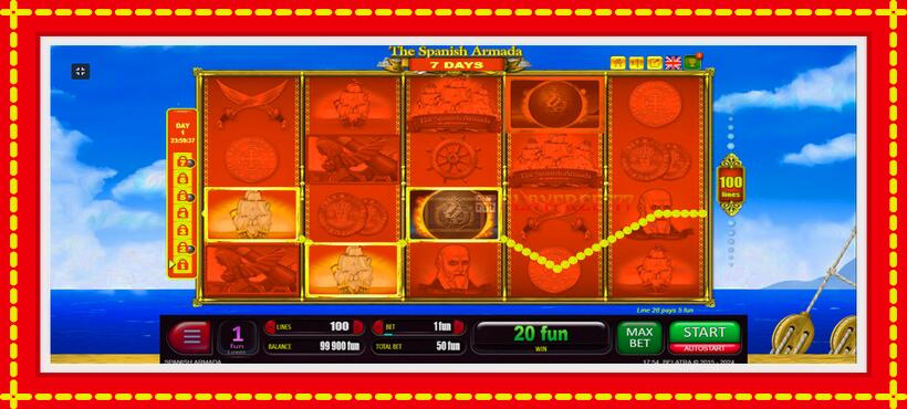 Slot machine 7 Days Spanish Armada with access to free game online, picture 2