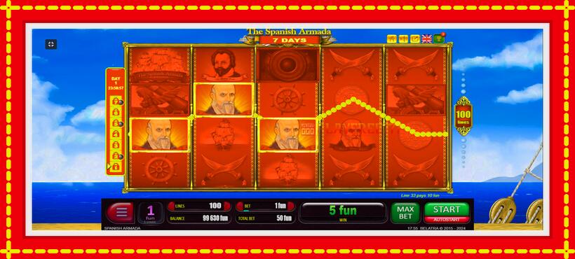 Slot machine 7 Days Spanish Armada with access to free game online, picture 3