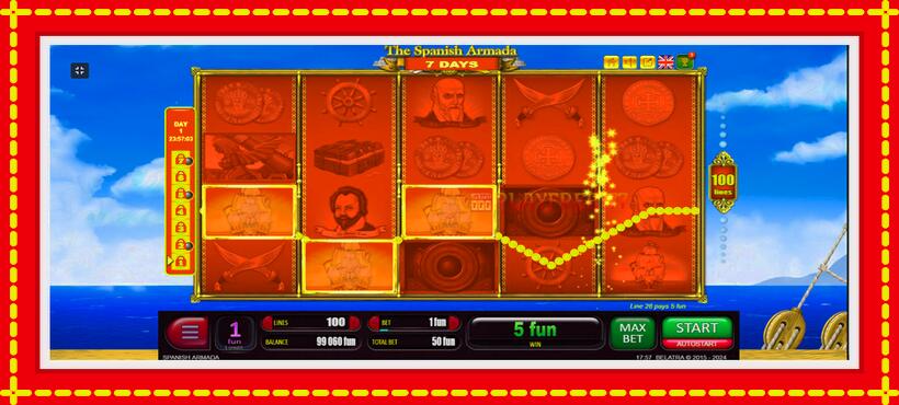 Slot machine 7 Days Spanish Armada with access to free game online, picture 7