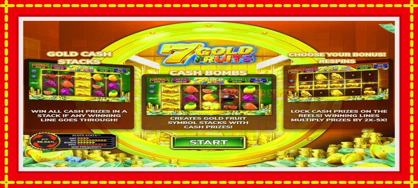 Slot machine 7 Gold Fruits with access to free game online, picture 1