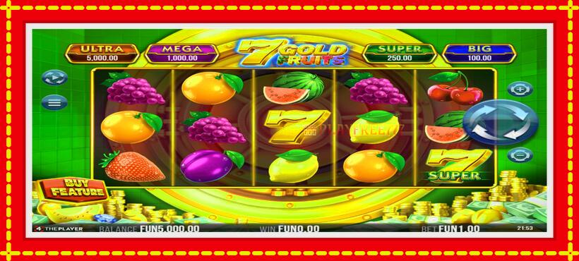 Slot machine 7 Gold Fruits with access to free game online, picture 2