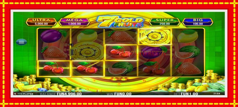 Slot machine 7 Gold Fruits with access to free game online, picture 3