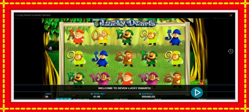 Slot machine 7 Lucky Dwarfs with access to free game online, picture 1