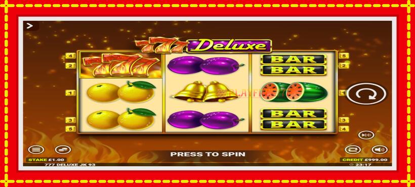 Slot machine 777 Deluxe Jackpot King with access to free game online, picture 2