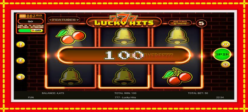 Slot machine 777 Lucky Hits with access to free game online, picture 2