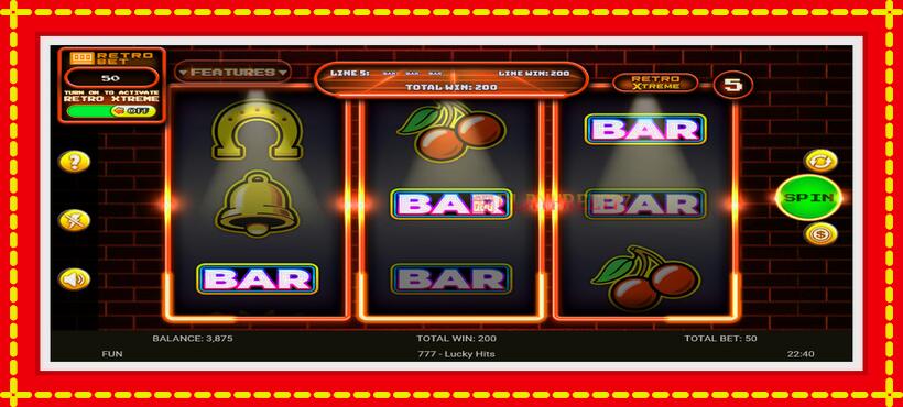 Slot machine 777 Lucky Hits with access to free game online, picture 3