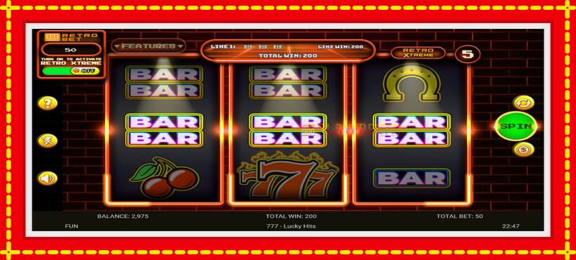 Slot machine 777 Lucky Hits with access to free game online, picture 4