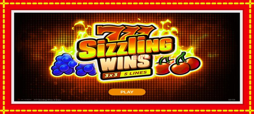 Slot machine 777 Sizzling Wins: 5 Lines with access to free game online, picture 1