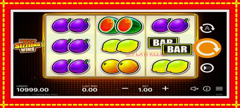 Slot machine 777 Sizzling Wins: 5 Lines with access to free game online, picture 2