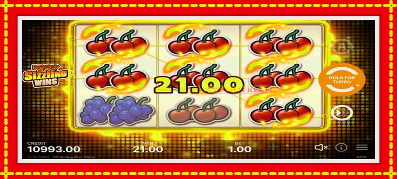 Slot machine 777 Sizzling Wins: 5 Lines with access to free game online, picture 3