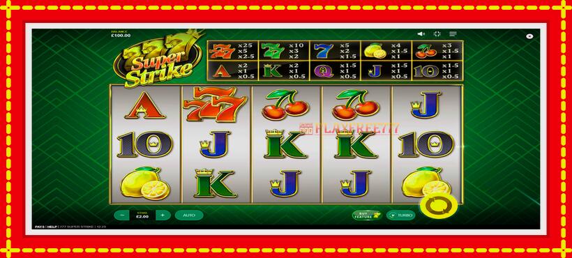 Slot machine 777 Super Strike with access to free game online, picture 1