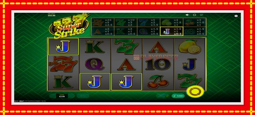 Slot machine 777 Super Strike with access to free game online, picture 4