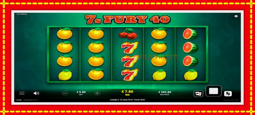 Slot machine 7s Fury 40 with access to free game online, picture 3