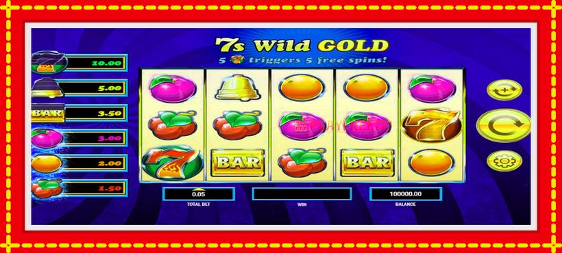 Slot machine 7s Wild Gold with access to free game online, picture 1