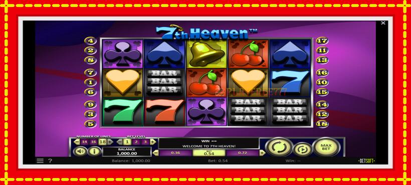 Slot machine 7th Heaven with access to free game online, picture 2