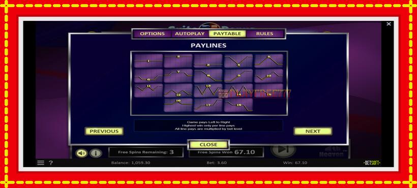 Slot machine 7th Heaven with access to free game online, picture 6