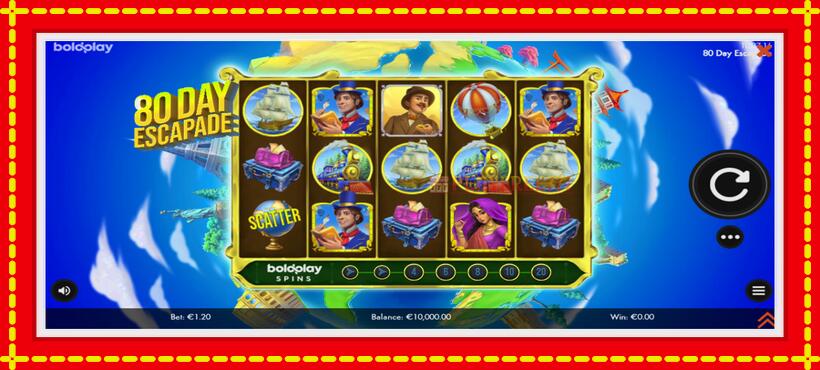 Slot machine 80 Day Escapade with access to free game online, picture 2