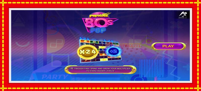 Slot machine 80sPop with access to free game online, picture 1