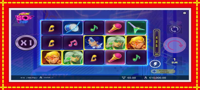 Slot machine 80sPop with access to free game online, picture 2