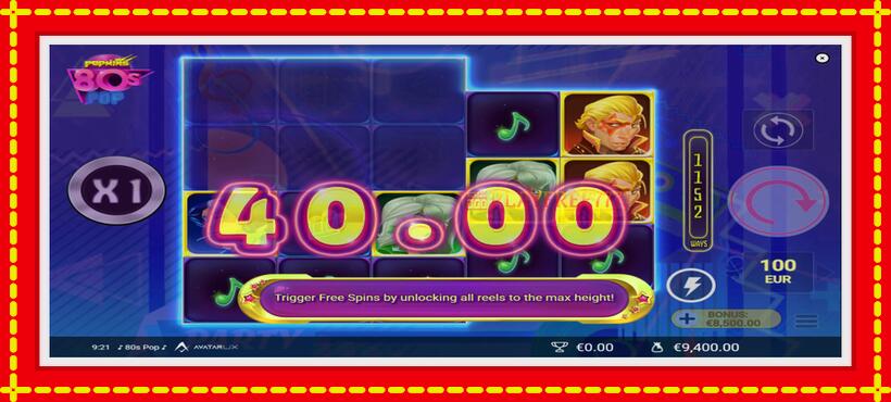 Slot machine 80sPop with access to free game online, picture 4