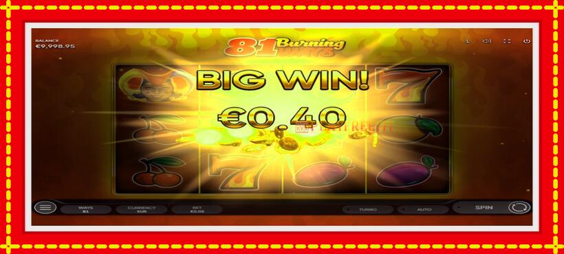 Slot machine 81 Burning Ways with access to free game online, picture 3