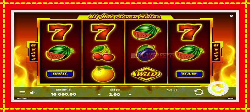 Slot machine 81 Hot Seven Twins with access to free game online, picture 1