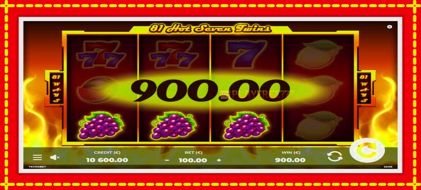 Slot machine 81 Hot Seven Twins with access to free game online, picture 2