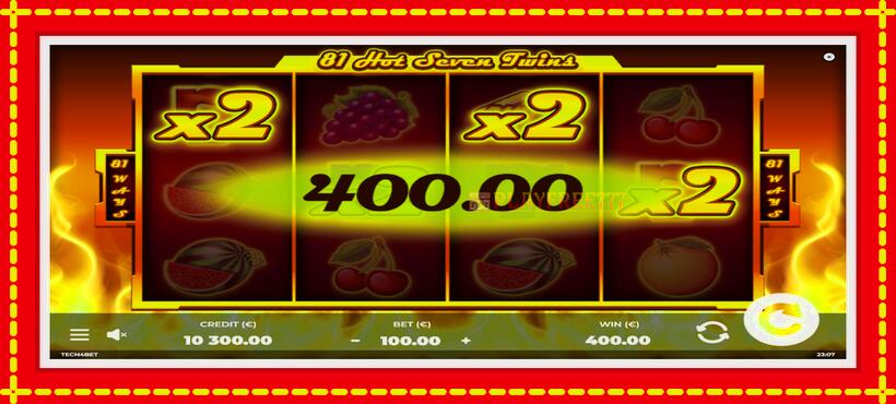 Slot machine 81 Hot Seven Twins with access to free game online, picture 3