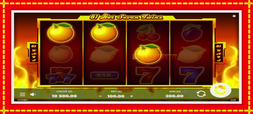 Slot machine 81 Hot Seven Twins with access to free game online, picture 4