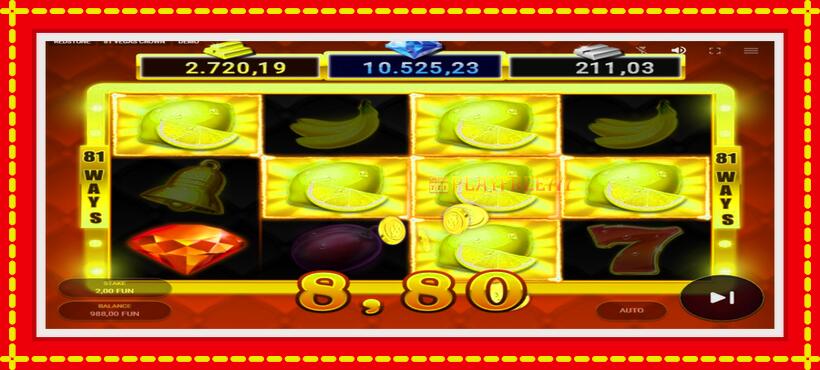 Slot machine 81 Vegas Crown with access to free game online, picture 2