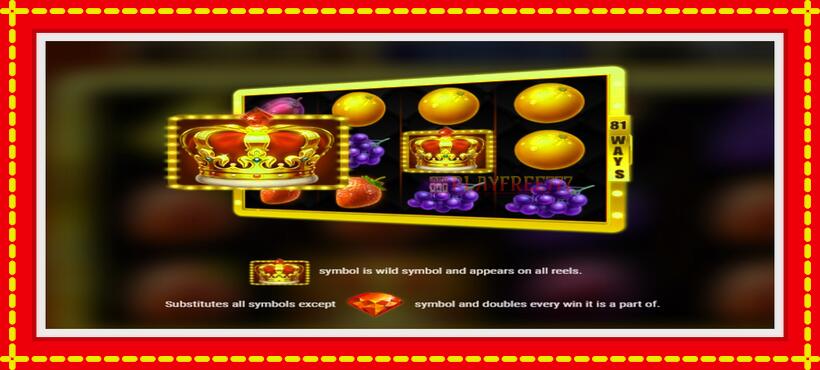 Slot machine 81 Vegas Crown with access to free game online, picture 5