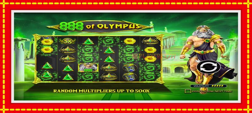 Slot machine 888 of Olympus with access to free game online, picture 1