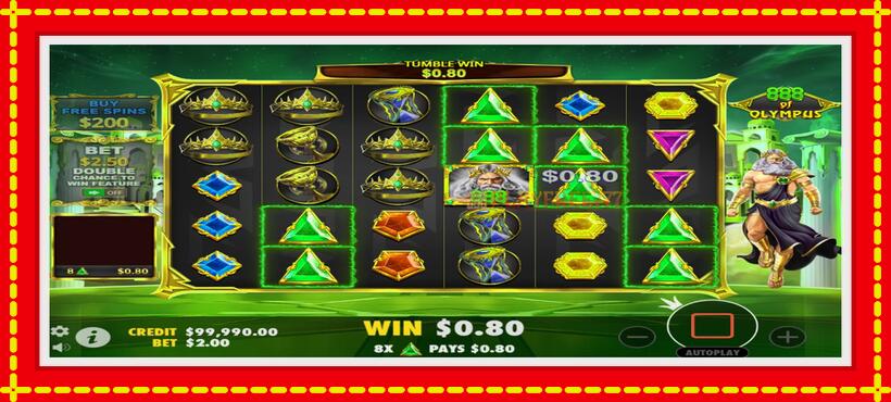 Slot machine 888 of Olympus with access to free game online, picture 2