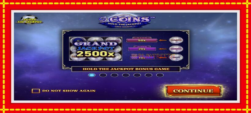 Slot machine 9 Coins Grand Platinum Edition Score The Jackpot with access to free game online, picture 1