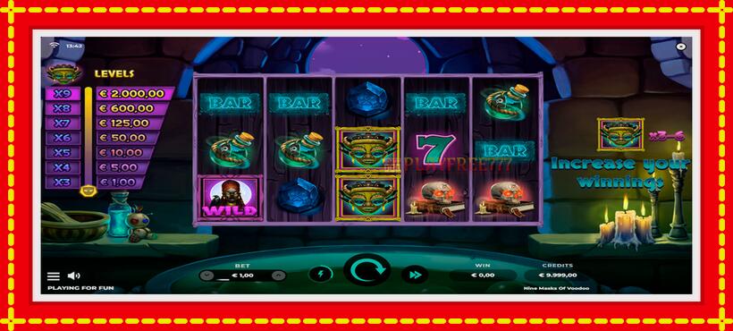 Slot machine 9 Masks of Voodoo with access to free game online, picture 1