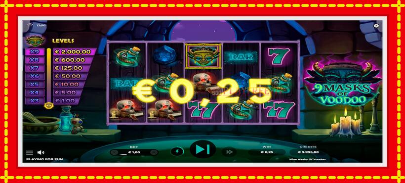 Slot machine 9 Masks of Voodoo with access to free game online, picture 4