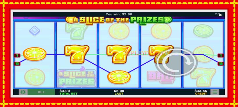 Slot machine A Slice of the Prizes with access to free game online, picture 4