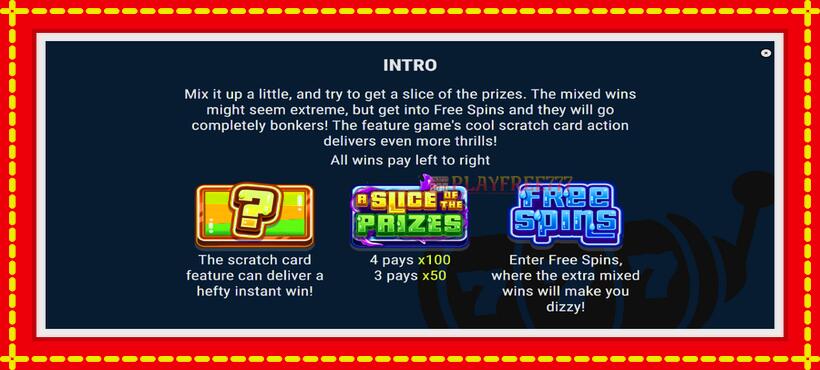 Slot machine A Slice of the Prizes with access to free game online, picture 5