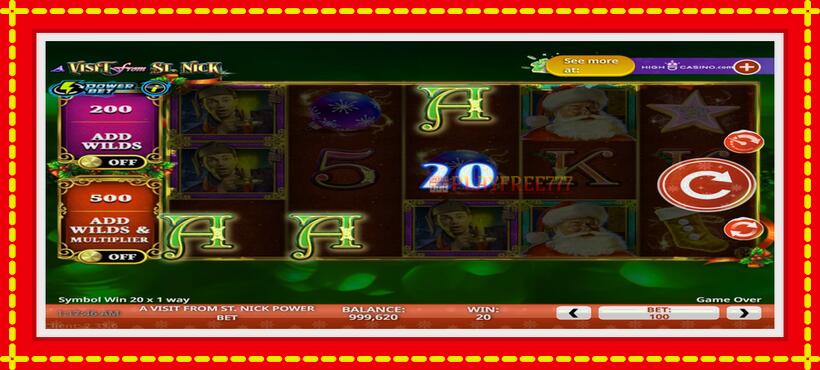 Slot machine A Visit From St. Nick Power Bet with access to free game online, picture 3