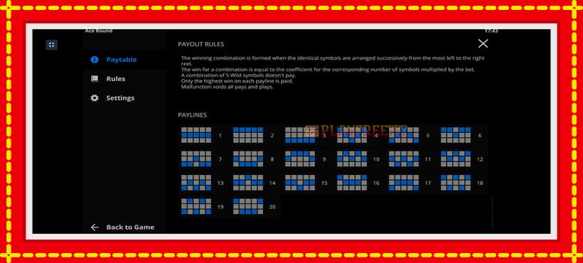 Slot machine Ace Round with access to free game online, picture 7