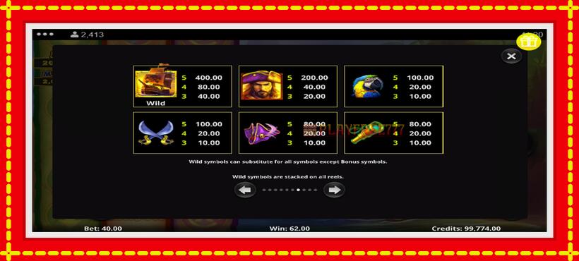 Slot machine Action Boost Treasure Trove with access to free game online, picture 4